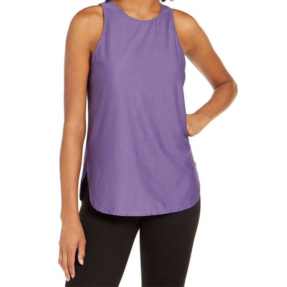 NEW UNDER ARMOUR mesh racerback athletic tank top in viola dusk